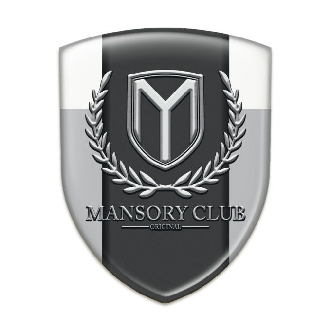 Mansory 3D Gel Emblem Grey White variant 