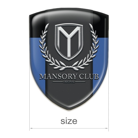 Mansory Tuning Badge  Blue Black pattern 