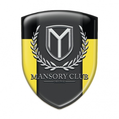 Mansory Car Accessories Badge Yellow Black Pattern 