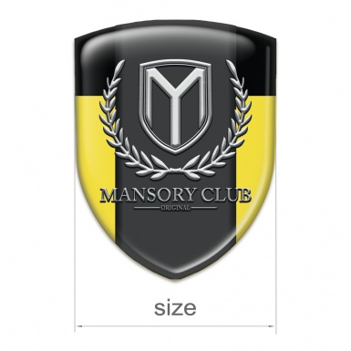 Mansory Car Accessories Badge Yellow Black Pattern 