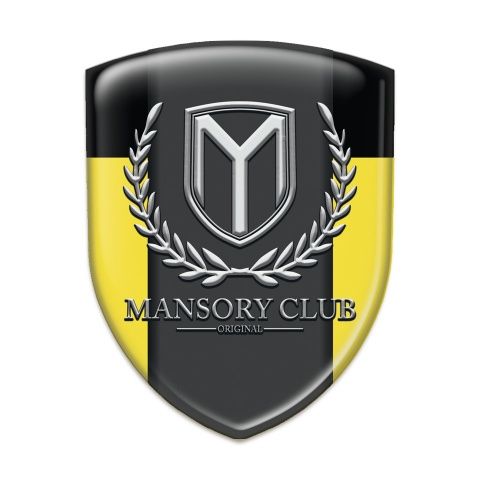 Mansory Car Accessories Badge Yellow Black Pattern 