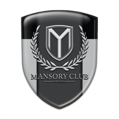 Mansory Car Interior Badge Grey Black Pattern 