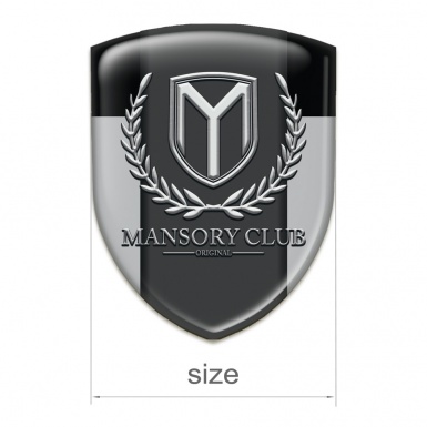 Mansory Car Interior Badge Grey Black Pattern 