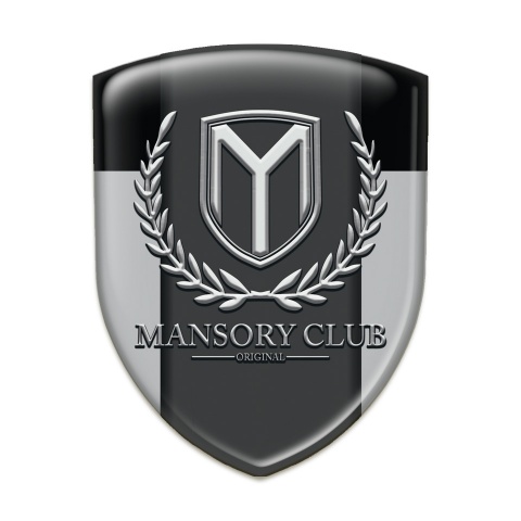 Mansory Car Interior Badge Grey Black Pattern 