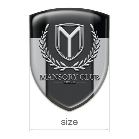Mansory Car Interior Badge Grey Black Pattern 
