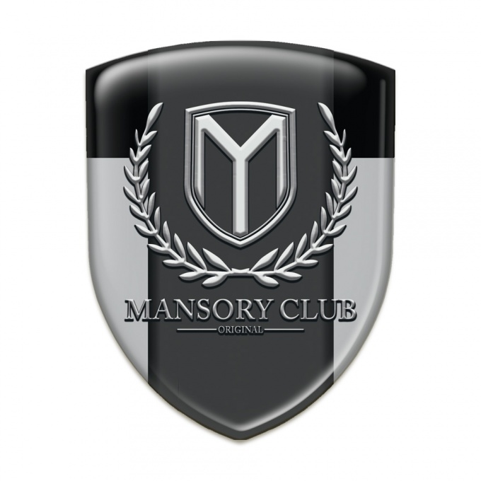 Mansory Car Interior Badge Grey Black Pattern 