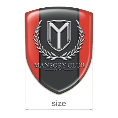 Mansory Emblem Badge Logo Red Pattern 