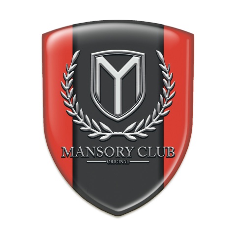 Mansory Emblem Badge Logo Red Pattern 