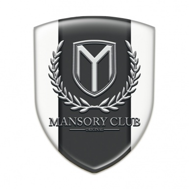 Mansory Silicone Emblem White Stylish Pattern