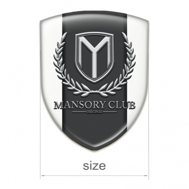 Mansory Silicone Emblem White Stylish Pattern