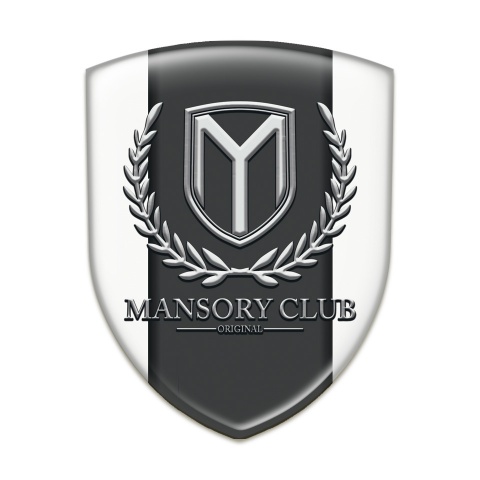 Mansory Silicone Emblem White Stylish Pattern