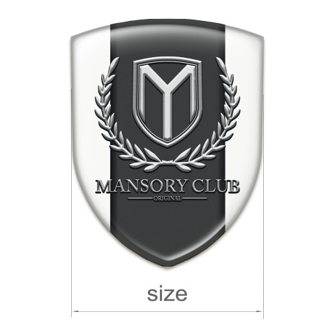 Mansory Silicone Emblem White Stylish Pattern