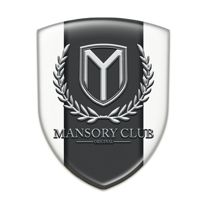 Mansory Silicone Emblem White Stylish Pattern