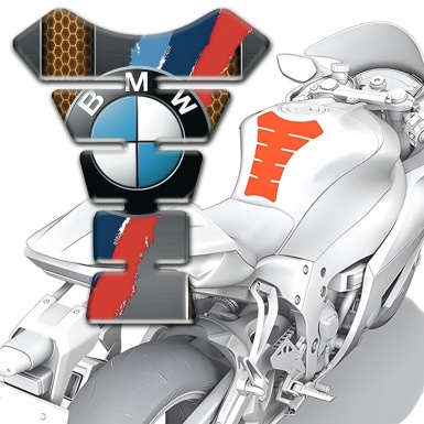 BMW Tank Guard Silicone Pads Logo Grey Edition