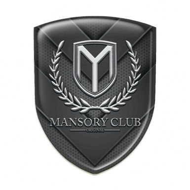 Mansory Emblem Exterior Black V Shape details pattern 