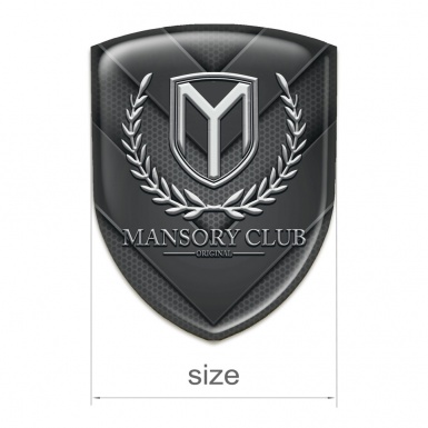 Mansory Emblem Exterior Black V Shape details pattern 