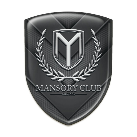 Mansory Emblem Exterior Black V Shape details pattern 
