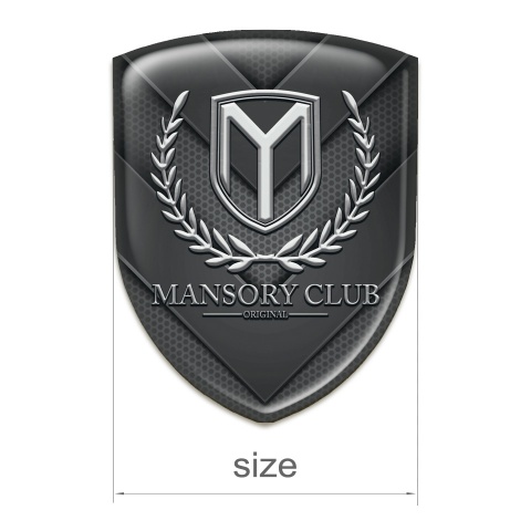 Mansory Emblem Exterior Black V Shape details pattern 