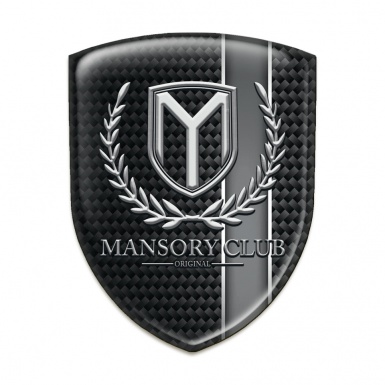 Mansory Car Accessories Badge Black with Grey Bands Pattern