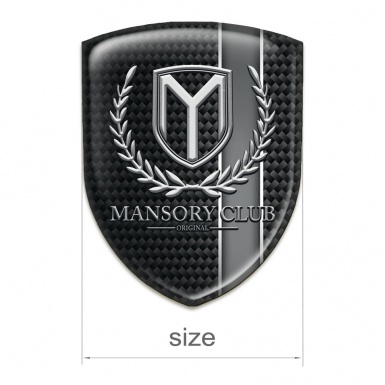 Mansory Car Accessories Badge Black with Grey Bands Pattern