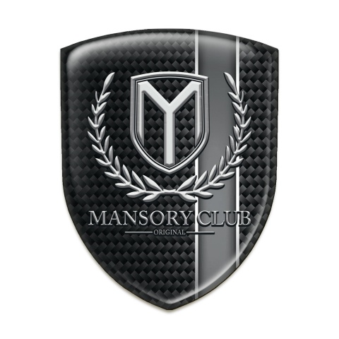Mansory Car Accessories Badge Black with Grey Bands Pattern