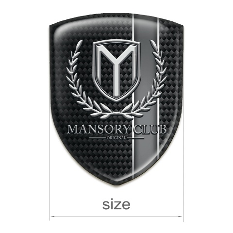 Mansory Car Accessories Badge Black with Grey Bands Pattern