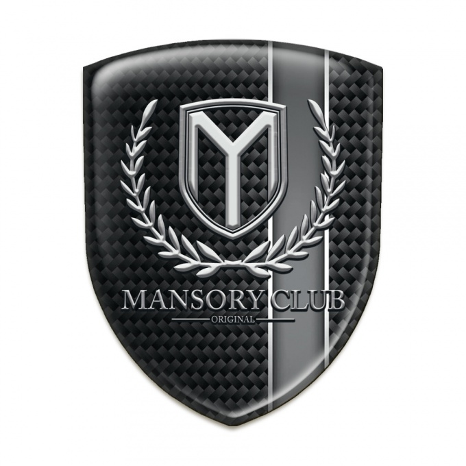 Mansory Car Accessories Badge Black with Grey Bands Pattern