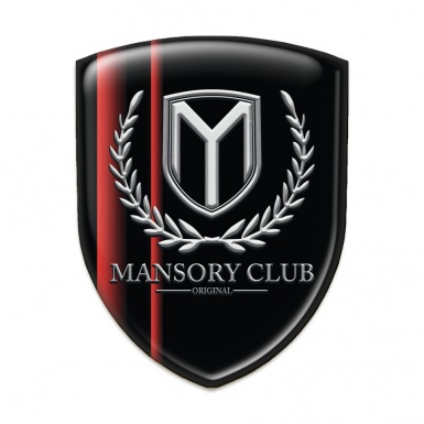 Mansory Silicone Car Decal Badge Black with ed Lines Decoration 