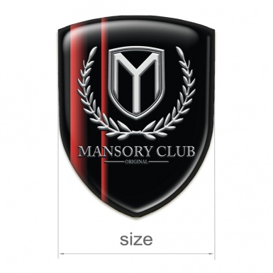 Mansory Silicone Car Decal Badge Black with ed Lines Decoration 