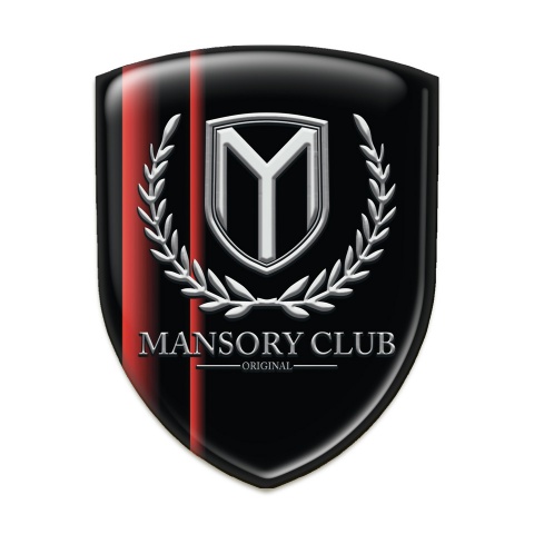 Mansory Silicone Car Decal Badge Black with ed Lines Decoration 