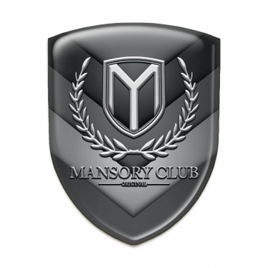 Mansory Silicone Badge GreyBlack V Shpe Oraments 