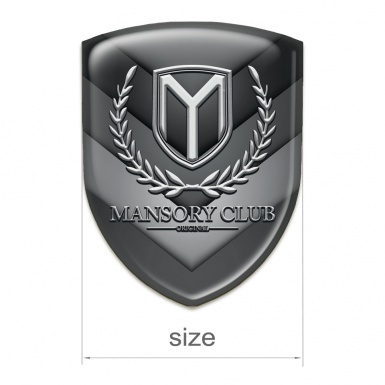 Mansory Silicone Badge GreyBlack V Shpe Oraments 