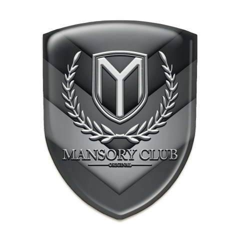 Mansory Silicone Badge GreyBlack V Shpe Oraments 