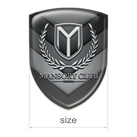 Mansory Silicone Badge GreyBlack V Shpe Oraments 