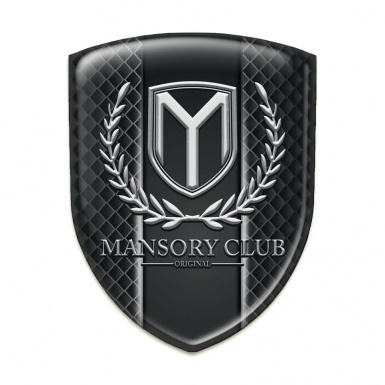 Mansory Silicone Emblem dark Grid Pattern 