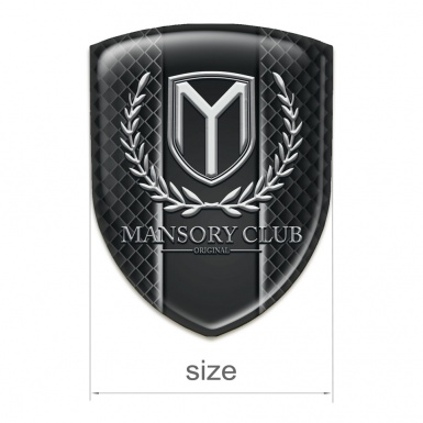Mansory Silicone Emblem dark Grid Pattern 