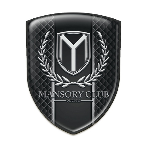 Mansory Silicone Emblem dark Grid Pattern 