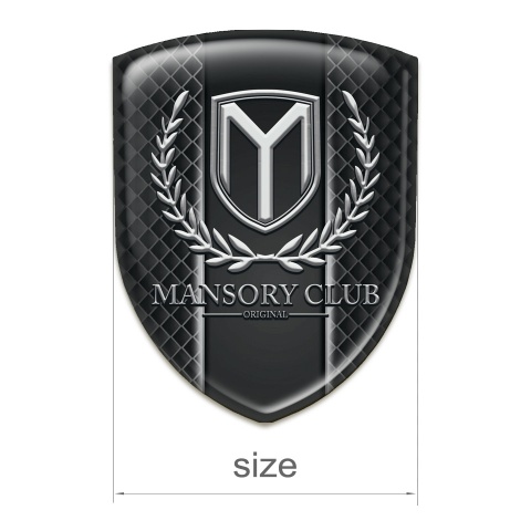 Mansory Silicone Emblem dark Grid Pattern 