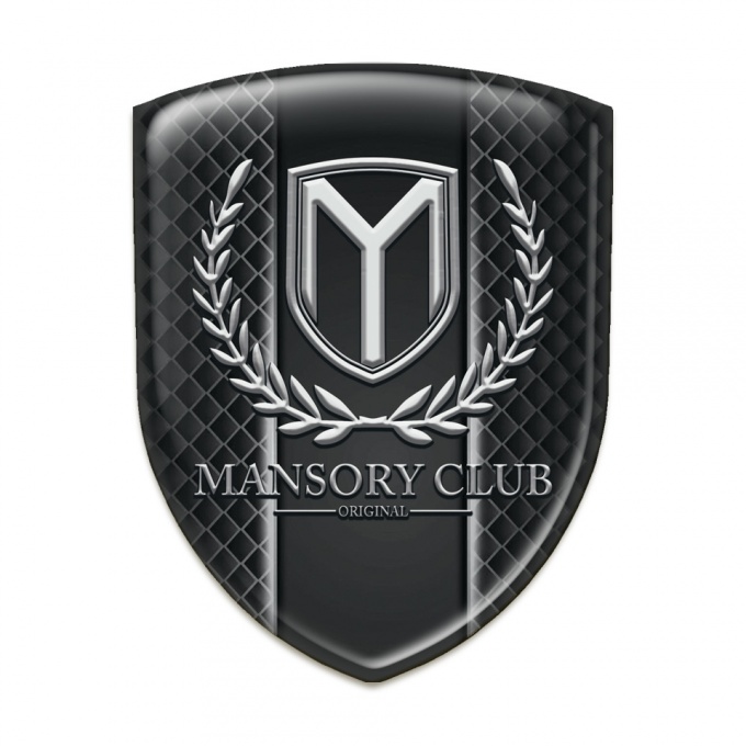 Mansory Silicone Emblem dark Grid Pattern 