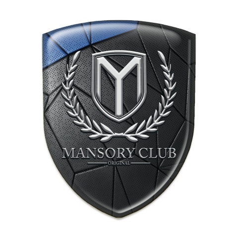 Mansory Resin Sticker Black Blue Mosaic Pattern 