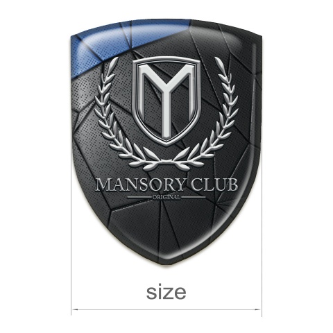 Mansory Resin Sticker Black Blue Mosaic Pattern 