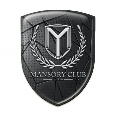 Mansory 3D Gel Emblem Black Mosaic Pattern 