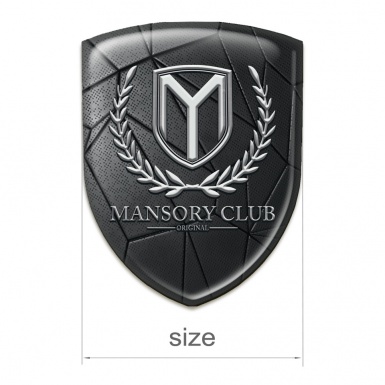 Mansory 3D Gel Emblem Black Mosaic Pattern 