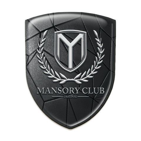 Mansory 3D Gel Emblem Black Mosaic Pattern 