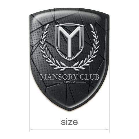 Mansory 3D Gel Emblem Black Mosaic Pattern 
