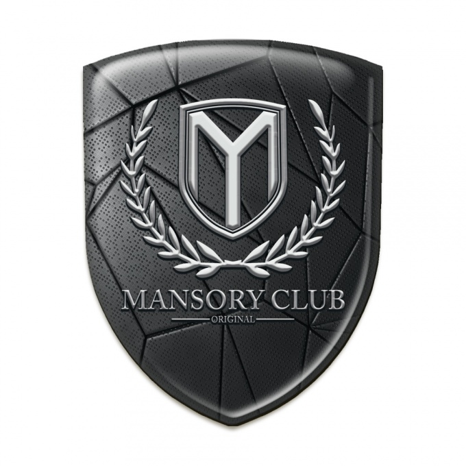Mansory 3D Gel Emblem Black Mosaic Pattern 