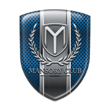 Mansory Emblem Interior Blue Mesh Pattern 