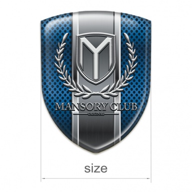 Mansory Emblem Interior Blue Mesh Pattern 