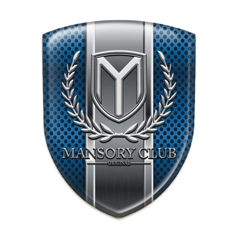 Mansory Emblem Interior Blue Mesh Pattern 