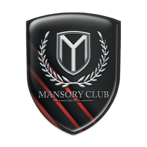 Mansory  Car Accessories Badge Diagonal Red Lines 